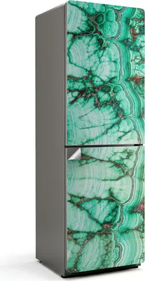 Obrázek produktu pro Malachitový vzor v detailu - samolepka na lednici - samolepicí fólie na lednici - samolepicí fólie na lednici - dekorace do kuchyně - 60x180 cm