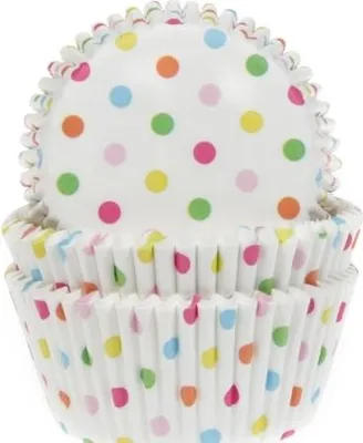 Immagine prodotto di Pirottini di carta a pois per muffin, confezione da 50 pezzi