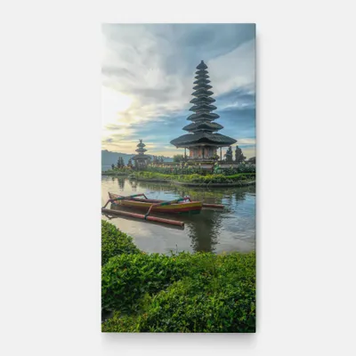 Produktbild von ARTHUB® Leinwandbild 50x100 cm, Chinese Landscape | Wohnzimmerdekoration, Hängende Bilder, Wanddekoration, Heimdekoration, Landschaften, Wälder