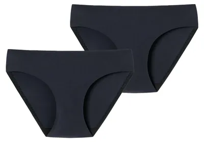 Produktbild von Schiesser Damen Slip 2-Pack Invisible Soft - schwarz - Größe 40