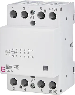 Obrázok produktu pre Stýkač modulárny ETI RD63-40 63A 230V AC/DC 002464026 4pol 3moduly
