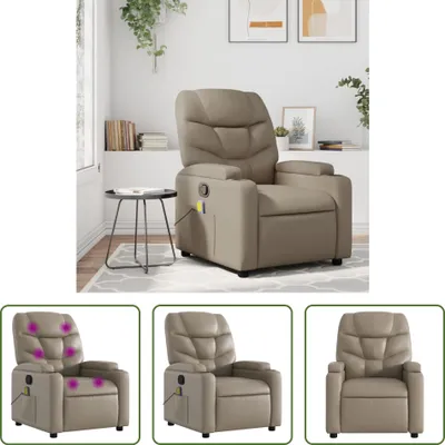Produktbild von The Living Store Massagesessel Cappuccino-Braun Kunstleder
