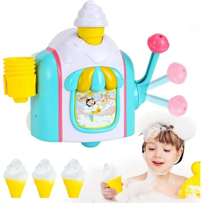 Productafbeelding van Zeepbellenmachine, ijsmachine, ijsmachine voor badkuip, ijsroommachine, badspeelgoed, schuimspeelgoed, schuimrubber speelgoed, voor kinderen