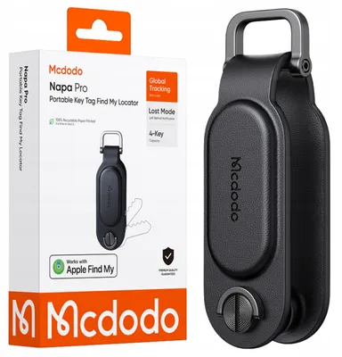 Produktbild von Mcdodo GPS-Schlüssel-Finder für Apple Find My, Schlüsselanhänger, Schwarz