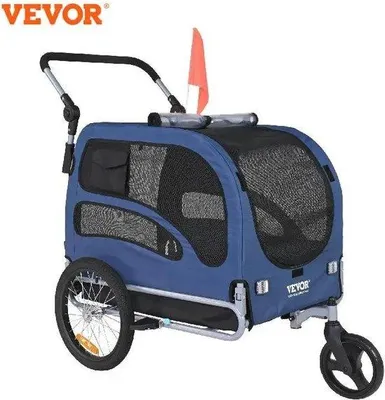 Produktbild von Fahrradanhänger für Hunde bis 45kg, 2-in-1, einstellbar
