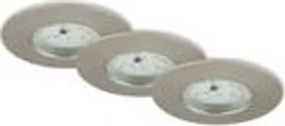 Produktbild von LED Einbauleuchten Dimmbar 3er Set IP44 5,5 W silber Kunststoff Briloner
