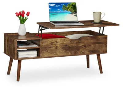 Productafbeelding van Opklapbare Salontafel met Opbergruimte en Vakken
