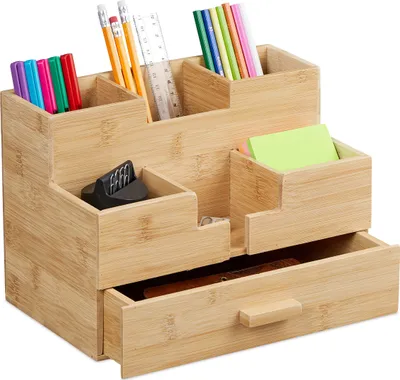 Produktbild von relaxdays Schreibtisch Organizer mit Schublade