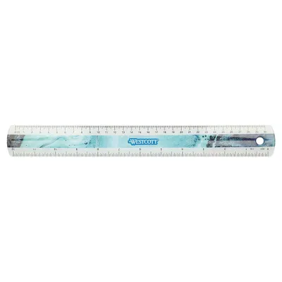 Zdjęcie produktu dla WESTCOTT E-13300 BLUE Lineal Trendsetter 30,0 cm, türkis