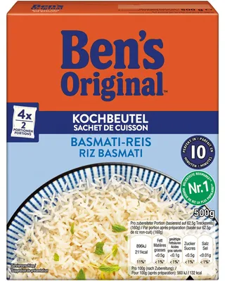 Obrázek produktu pro Bens Original Basmati rýže 10 minut praktické vaření sáček 500g