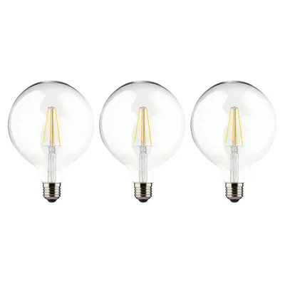 Produktbild von 3 x Müller-Licht LED Filament Leuchtmittel G125 Retro Globe 7W = 60W E27 klar 806lm warmweiß 2700K Ra>90