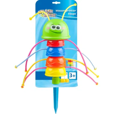 Produktbild von Vedes Wassersprinkler Raupe, 180x430mm, rundum sprühendes Wasserspiel für Kinder im Garten mit Gardenaanschluss, ab 3 Jahren