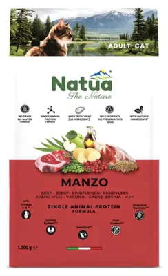 Productafbeelding van Natua Droogvoer voor Volwassen Katten, Rundvlees, 1500g