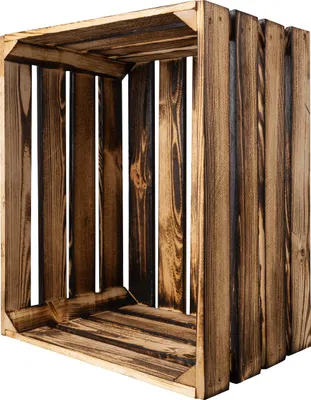 Image de Creative Deco Caisse en Bois Flammé 50 x 40 x 30cm Caisse Rangement Bois Vintage