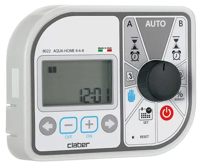 Image de Claber Aqua-Home 4-6-8 Programmateur Pour Irrigation Souterraine Jusqu'à 8 Vannes