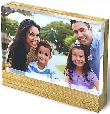 Obrázek produktu pro Magnetický bambusový rámeček na fotku 10x15 cm
