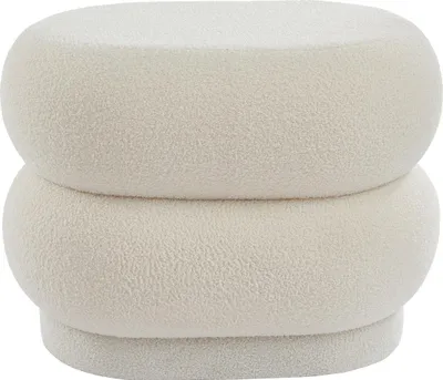 Produktbild von Sitzkissen aus weißem Bouclé – LECINIO
