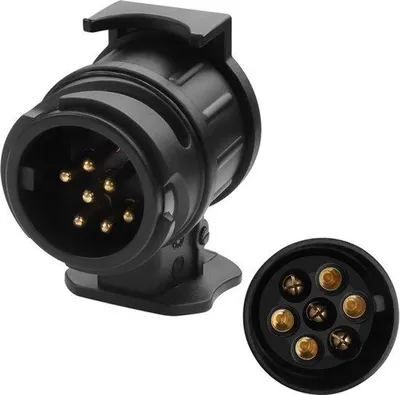 Produktbild von 13-polig bis 7-polig Häkeladapter 12V Auto zu Anhänger Steckerkasten Wandler, 7 bis 13 Pin Anhänger Stecker für Wohnwagen LKW Wohnmobil Stromstecker