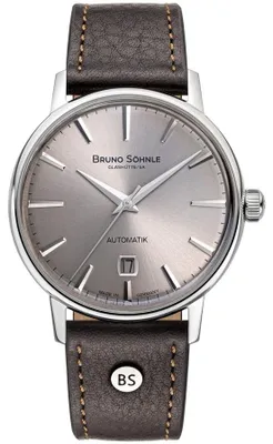 Produktbild von Bruno Söhnle Herren Armbanduhr 17-12236-811 Bergamo Automatik Lederband braun