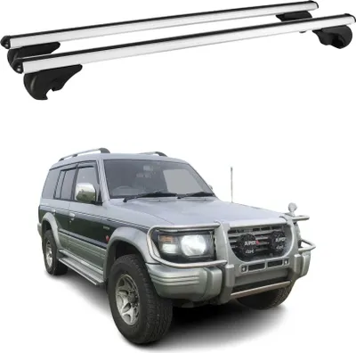 Produktbild von Dachträger Grundtäger für Mitsubishi Pajero 1991-1999 75kg Alu Silber 2 tlg