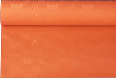 Produktbild von Papstar Papiertischtuch mit Damastprägung 6 m x 1,2 m nektarine 85470