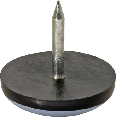 Produktbild von WAGNER Nagelgleiter 4tlg. - Ø 20 x 5 / 24 mm, PFTE Möbelgleiter schwarz / grau zum Nageln, für robuste Böden - 15182099