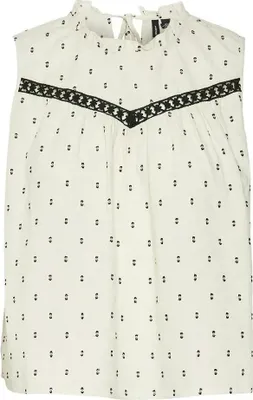 Produktbild von Vero Moda Lulu Dobby ärmellose Bluse Beige S Damen Beige S