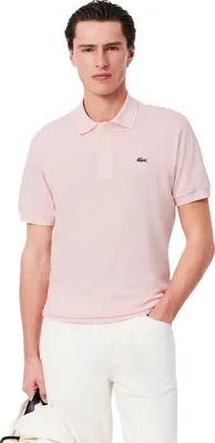 Produktbild von Lacoste Polo weite Passform rosa einfarbig Baumwolle
