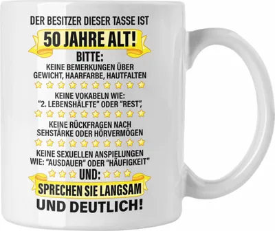 Produktbild von Trendation - 50. Geburtstag Männer Tasse Geschenk Geschenkidee 50er Geburtstag Spruch Perfektion Vater Papa Lustiger Spruch Witzig (Weiß)