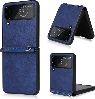 Zdjęcie produktu dla Pokrowiec König Design kompatybilny z Samsung Galaxy Z Flip4 5G - plastikowe, miękkie etui na telefon komórkowy - niebieski