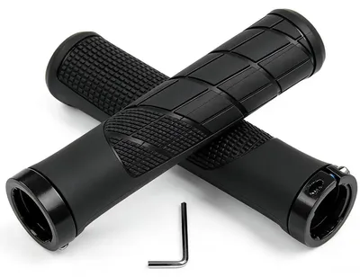 Immagine prodotto di Manopole per manubrio da mountain bike, ergonomiche, antiscivolo, in gomma e alluminio, diametro 22,2 mm