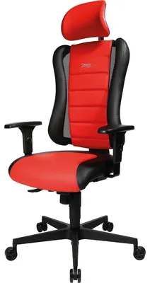 Produktbild von Bürodrehstuhl Sitness RS SR10PDA01X schwarz/rot