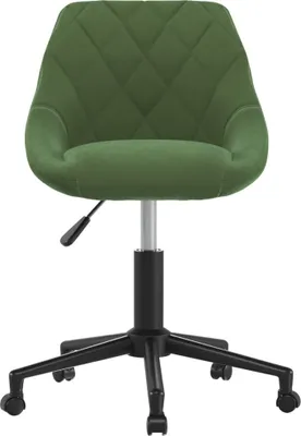 Image de vidaXL Chaise de salle à manger pivotante vert foncé velours