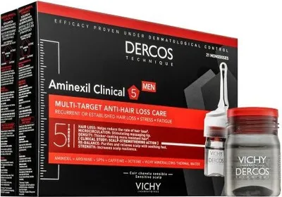 Obrázok produktu pre Vichy Dercos Men Aminexil Clinical 5 vlasová kúra proti vypadávaniu vlasov 21x6 ml