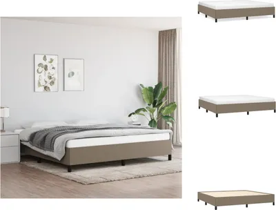 Produktbild von vidaXL Bettgestell Taupe 200x200 cm Stoff -  Betten & Bettgestelle