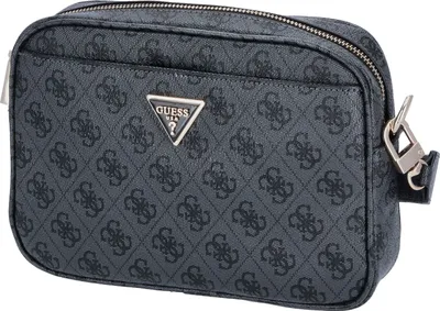 Obrázek produktu pro Dámská kabelka přes rameno GUESS Meridian Coal Logo : černá Barevný sortiment: černá