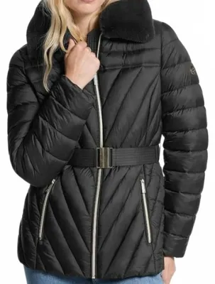 Image de Michael Kors W Fx Fur Trim Couleur Noir