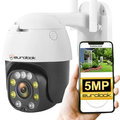 Produktbild von IP-Kamera WiFi Außen 5MP Drehbar 2K Uhd Ip66 Human Detection Microsd Eurolook