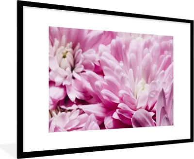 Produktbild von MuchoWow® Gerahmtes Poster Blumen - Rosa - Natur 90x60 cm - Poster mit Schwarzem Bilderrahmen Wandposter Rahmen Foto Bilder - Wanddekoration - Fotos
