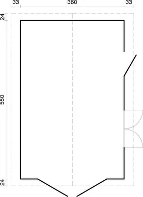 Produktbild von Palmako Holzgarage Roger 19,0 m² aus Holz Garage mit 44 mm Wandstärke Unterstellplatz Fußboden ohne Fertiggarage 19.8 m² Satteldach