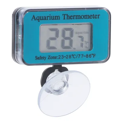 Obrázok produktu pre Akváriový teplomer, digitálny LCD teplomer, merač teploty vody, ponorný merač teploty, akváriový teplomer s prísavkou, teplomer na ryby