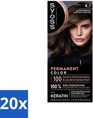 Produktbild von Haarfarbe Middenbraun 4-1 - Bulkpackung - 20 Stück - Haarverdichtung - Haarbruchverminderung