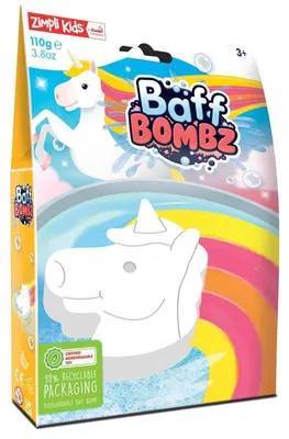 Produktbild von Farbwechselndes Badeeinhorn, Regenbogen-Badebomben ab 3 Jahren, Zimpli Kids