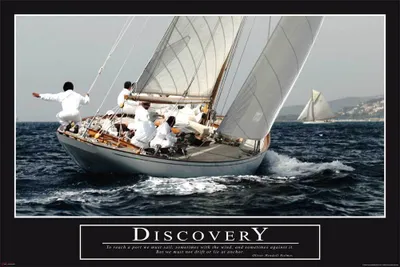 Produktbild von Motivation - Discovery Segelboot Sport - Poster Druck - Größe 91,5x61 cm