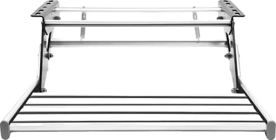 Image de Escabeau pliable, alliage d'aluminium durable, marche antidérapante, argenté
