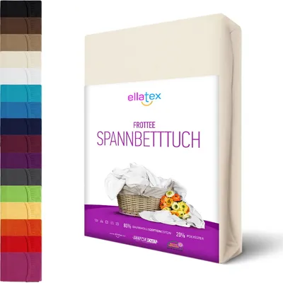 Produktbild von FROTTEE Spannbettlaken Spannbetttuch  Bettlaken Betttuch, in Größe: 90x200-100x200 cm, in Farbe: Creme
