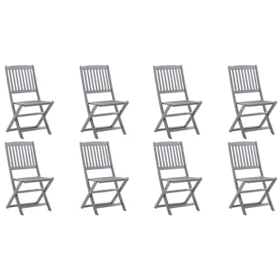 Image de vidaXL Klappbare Gartenstühle 8 Stk. mit Kissen Massivholz Akazie