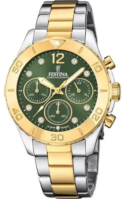 Produktbild von Festina Damen Uhr Analog Edelstahl 316L Multi - Quarz Chronograph - Mineralglas