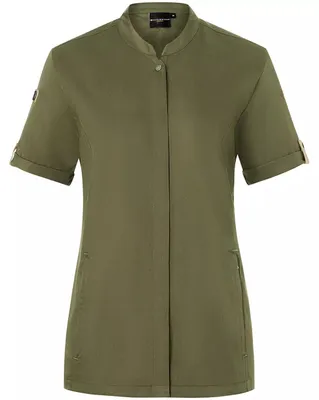 Produktbild von Karlowsky - "Green-Generation" Kochjacke für Damen kurzärmlig LT5662 (112 cm) (Moosgrün)
