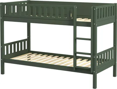 Produktbild von FURNLUX Etagenbett Viggo Grün 90x200cm / Hauptfarbe: Grün / Abmessungen: 102 x 144 x 208 cm